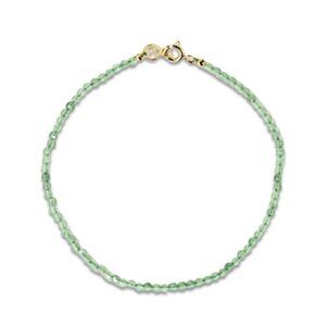 Mejuri Mini Beaded Gemstone Bracelet - Aventurine